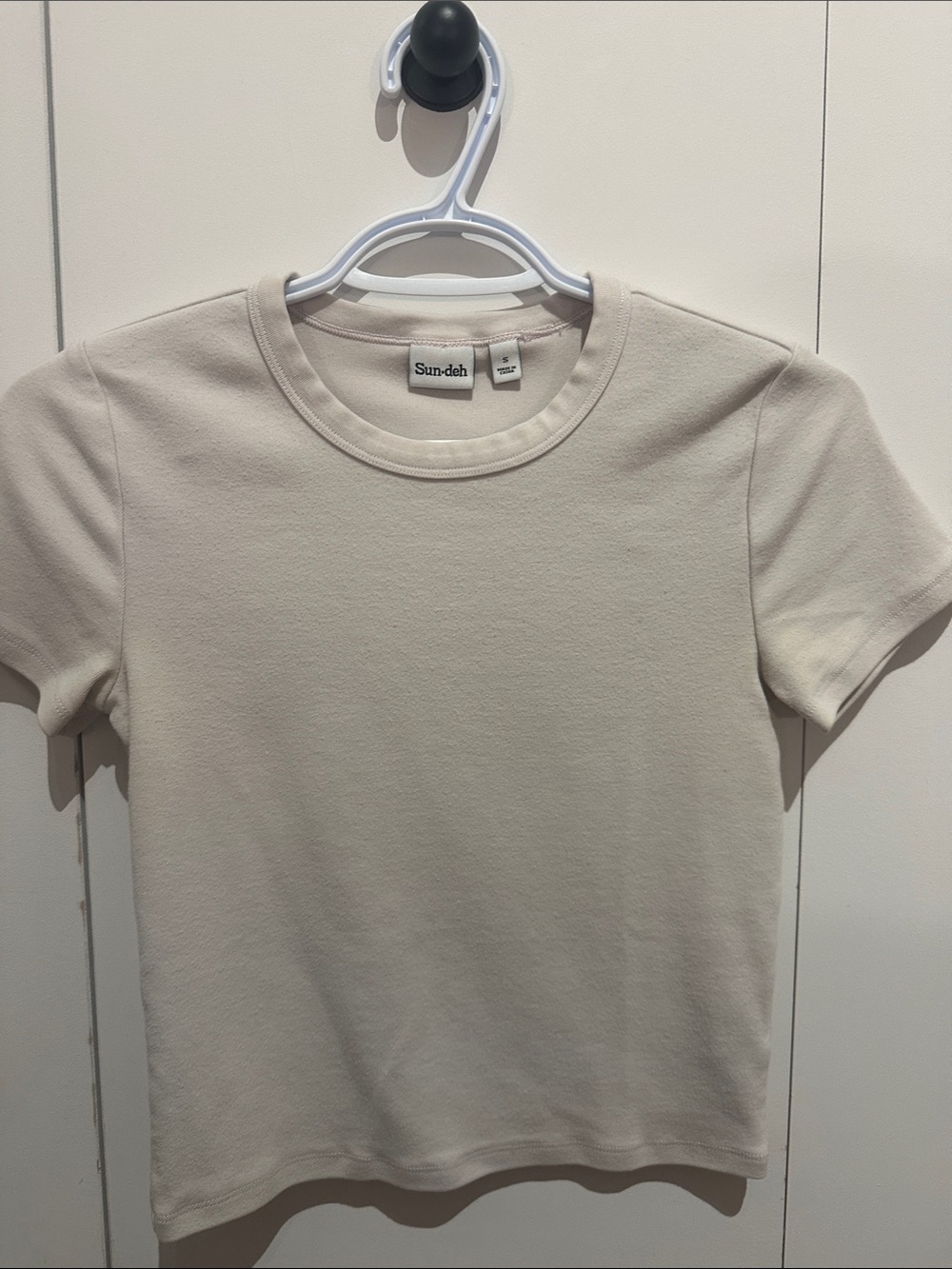 Sunday Best Cream Short-Sleeve Crewneck Tee
